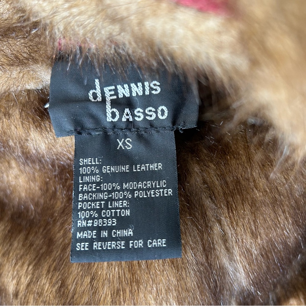 Dennis Basso Cranberry Suede Faux Fur Hooded Coat - Picture 3 of 15